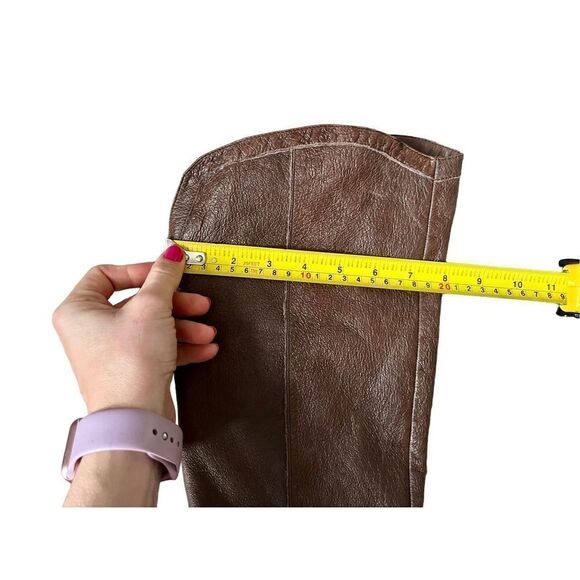 STEVE MADDEN Turnerr Brown Leather High Heeled Boot size 8.5 - Picture 10 of 15